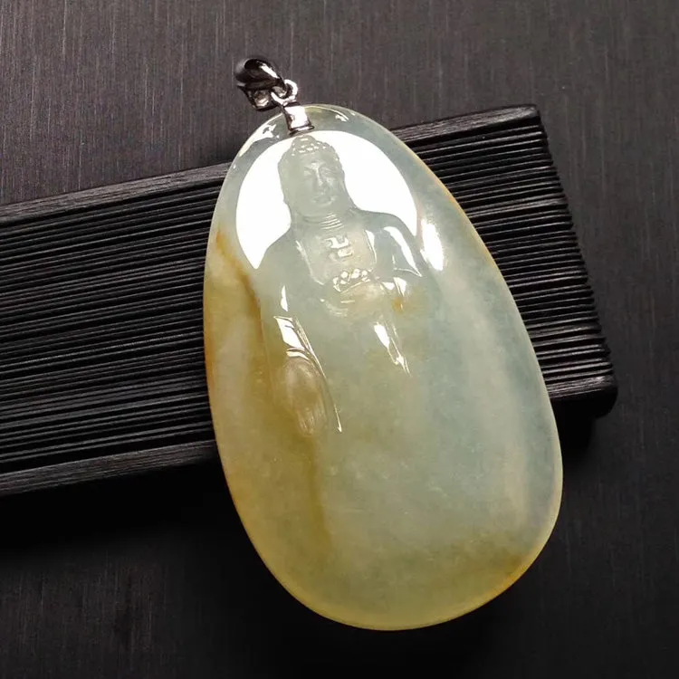 Natural Jade Pendant Jadeite Buddha Pendant PT498