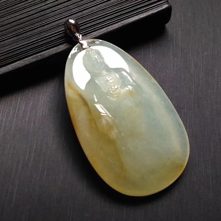 Natural Jade Pendant Jadeite Buddha Pendant PT498