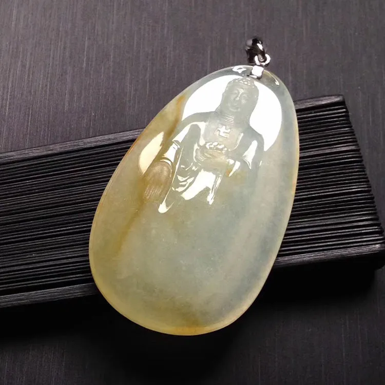 Natural Jade Pendant Jadeite Buddha Pendant PT498