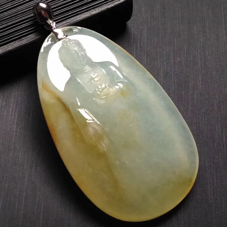 Natural Jade Pendant Jadeite Buddha Pendant PT498