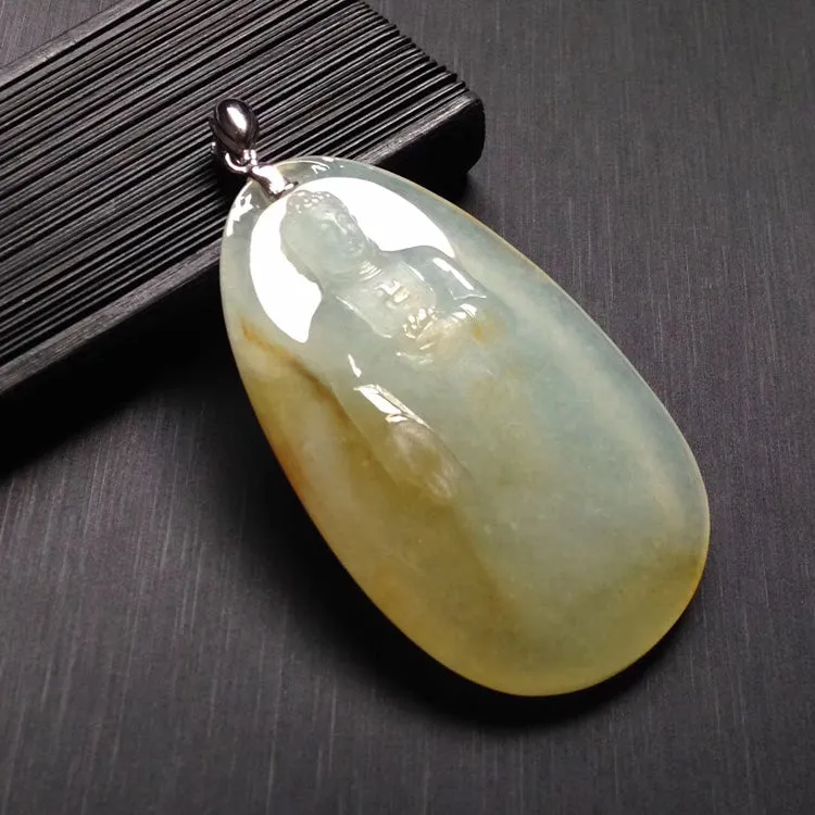 Natural Jade Pendant Jadeite Buddha Pendant PT498