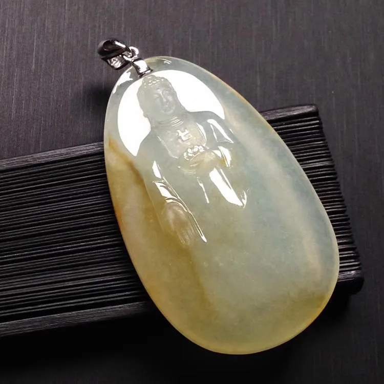 Natural Jade Pendant Jadeite Buddha Pendant PT498