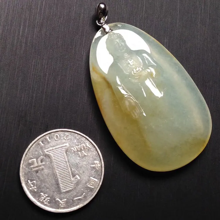 Natural Jade Pendant Jadeite Buddha Pendant PT498