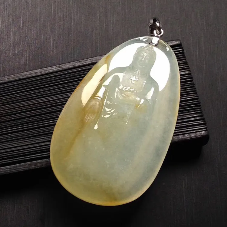 Natural Jade Pendant Jadeite Buddha Pendant PT498