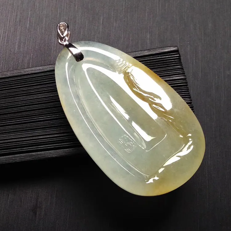 Natural Jade Pendant Jadeite Buddha Pendant PT498