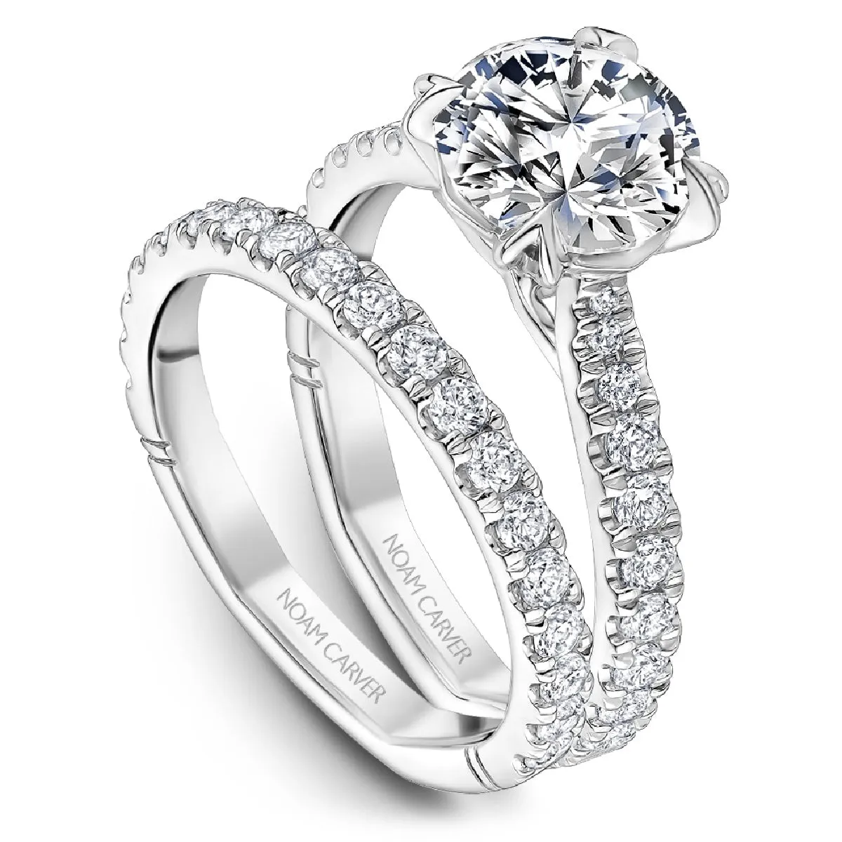 Noam Carver Atelier Straight Diamond Wedding Band in White Gold