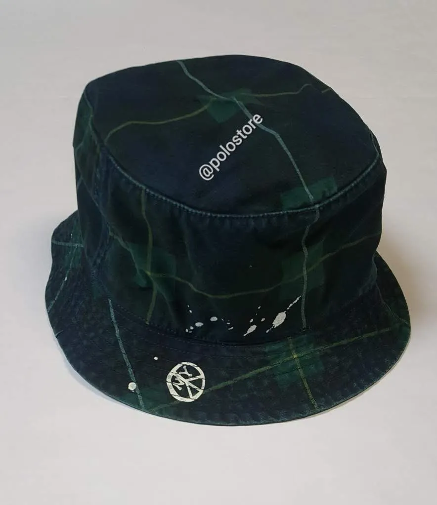 Nwt Polo Ralph Lauren Green Plaid 1993 Born & Bred Bucket Hat