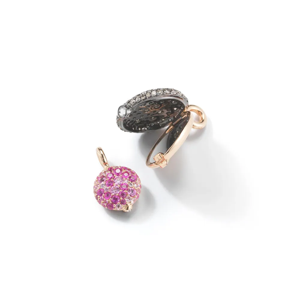 OC X WF 18K SMALL PINK SAPPHIRE PEBBLE LOCKET