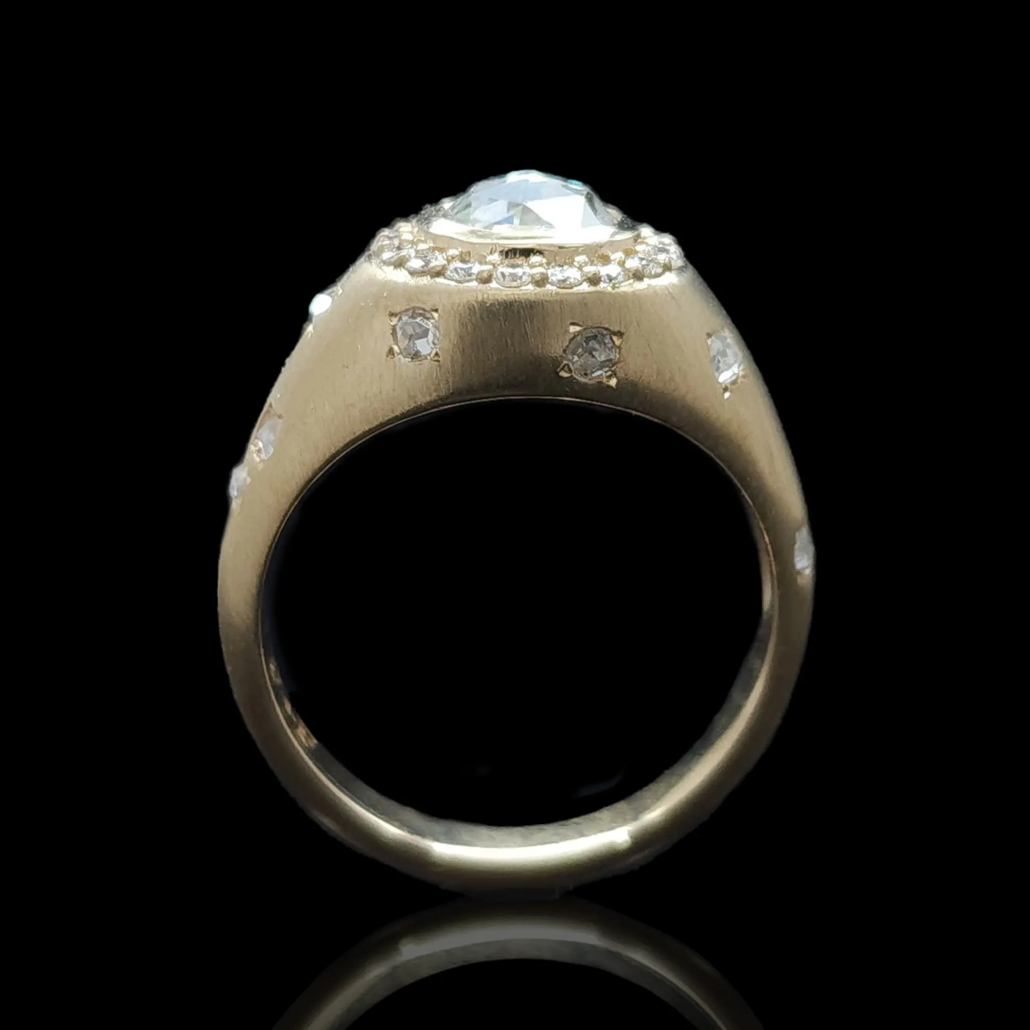 Old Mine Diamond Starry Night Engagement Ring