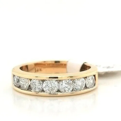 One Carat Yellow Gold Brilliant Cut Band