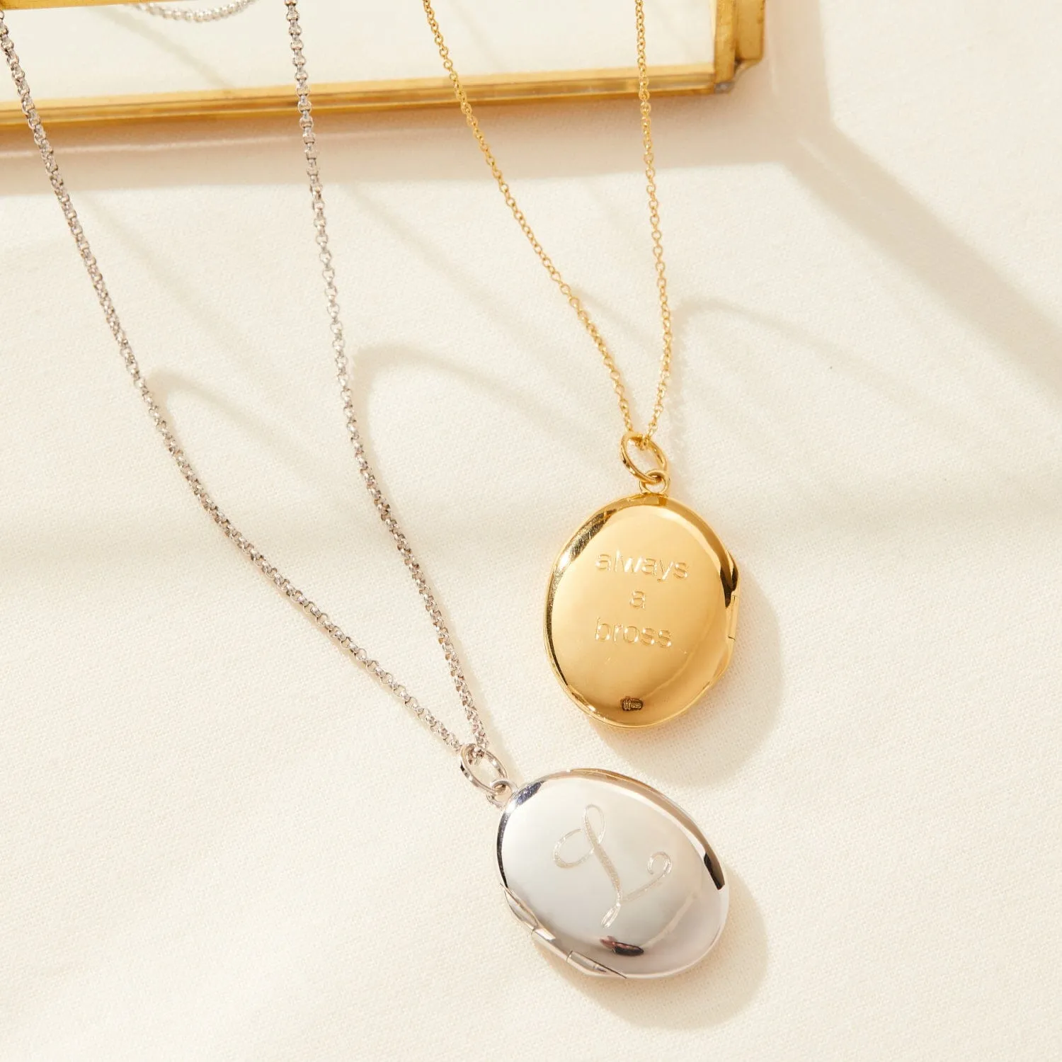 Oval Personalized Locket Necklace