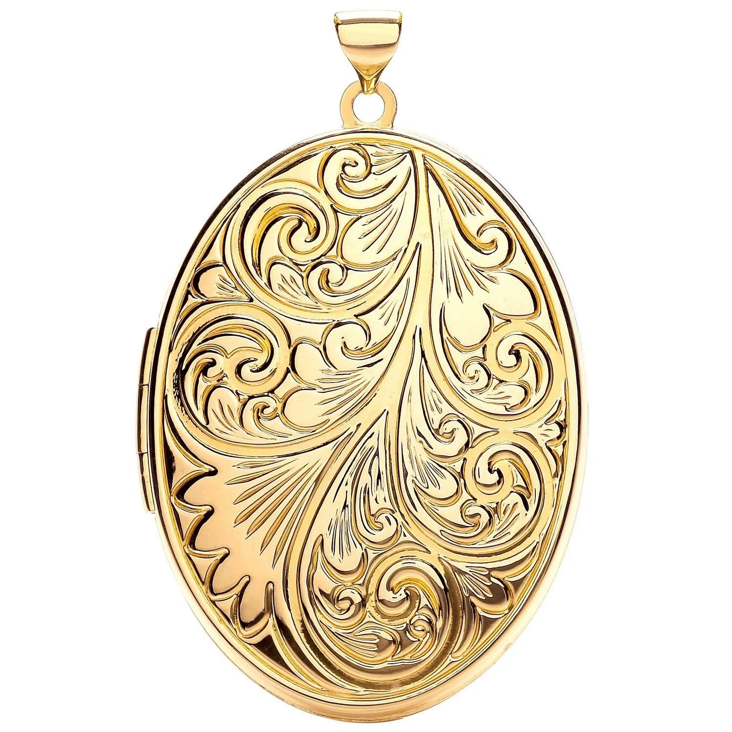 Oval Shaped Locket Pendant in 9ct Yellow Gold