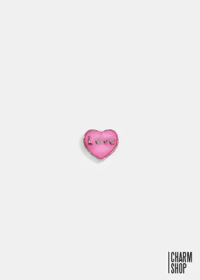 Pink Heart Locket Charm