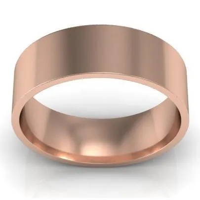 Plain Flat Ring 14kt Gold 6mm