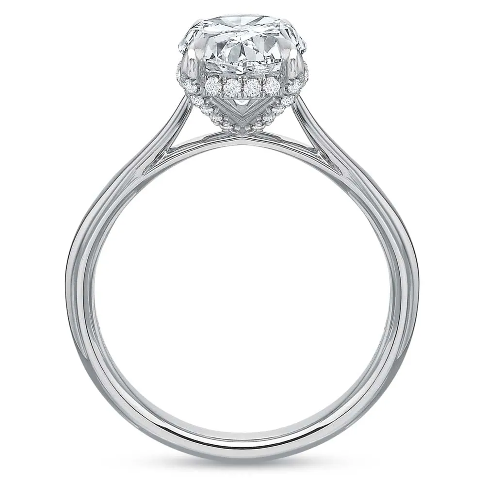 Platinum Oval Solitaire Engagement Ring