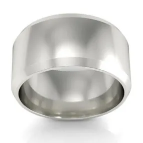 Platinum Wedding Band 10mm Beveled