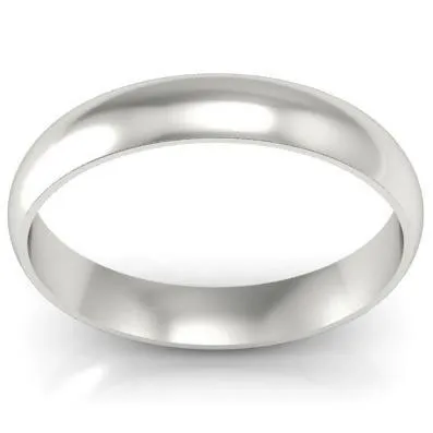 Platinum Wedding Ring Domed 4mm