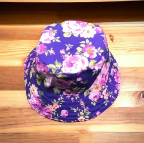 Purple Flower Bucket hat