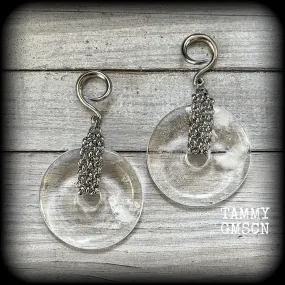 Quartz ear weights-Gauged earrings