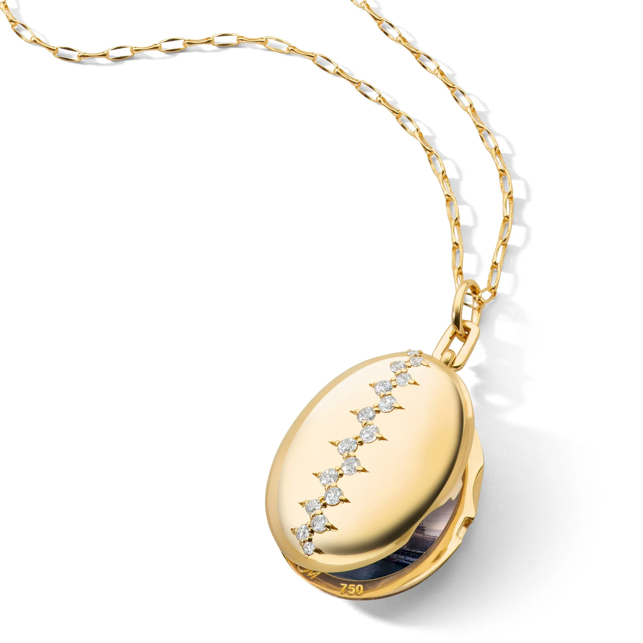 "Catherine" Staggered Diamond Locket