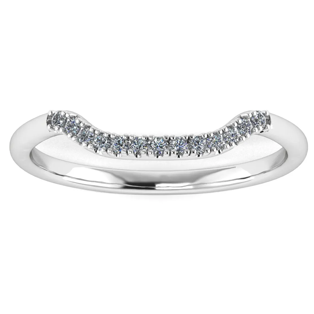 "Emery" 0.20ct Micro Set Diamond Subtly Shaped Eternity Ring ET33