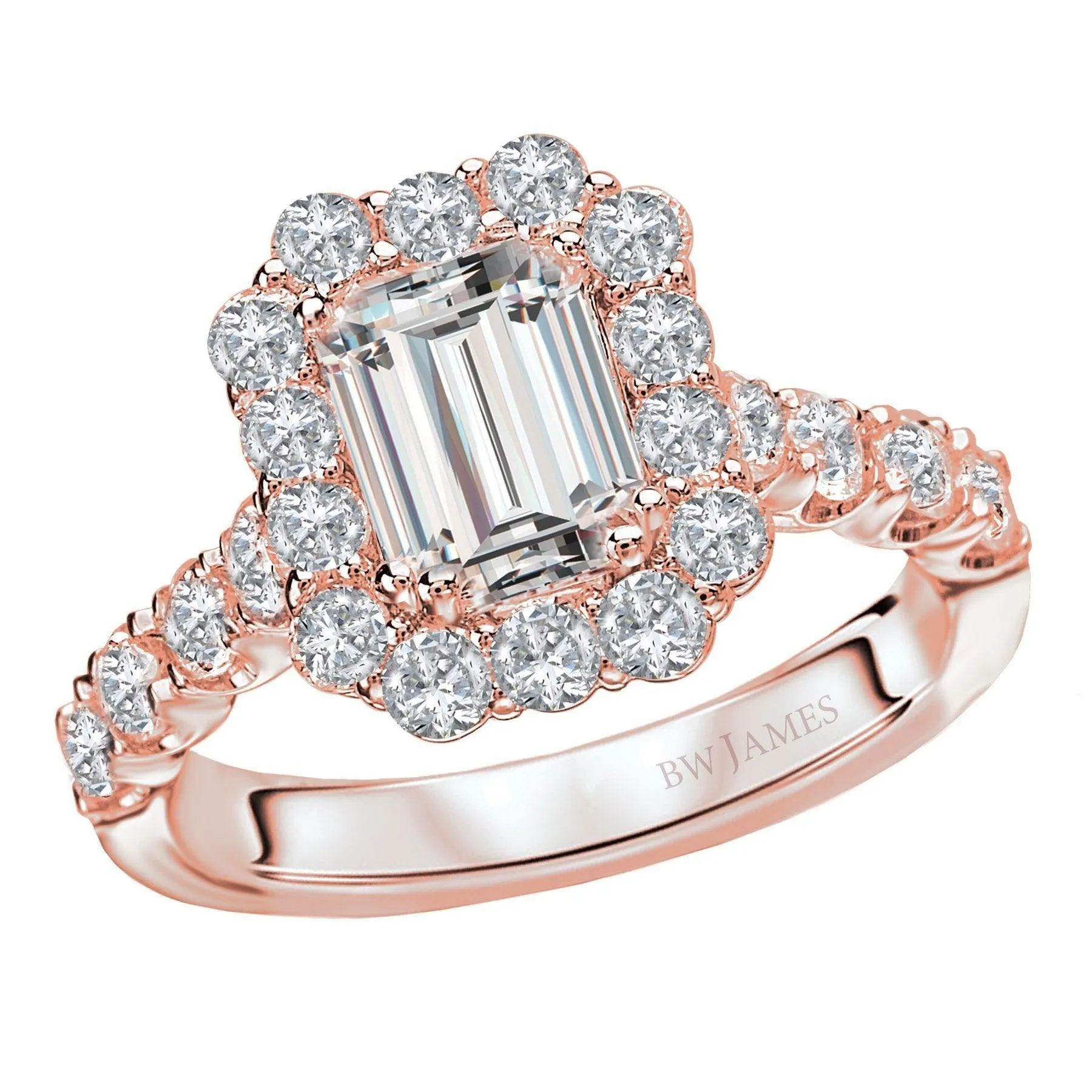 "The Brooklyn" Halo Semi-Mount Diamond Ring