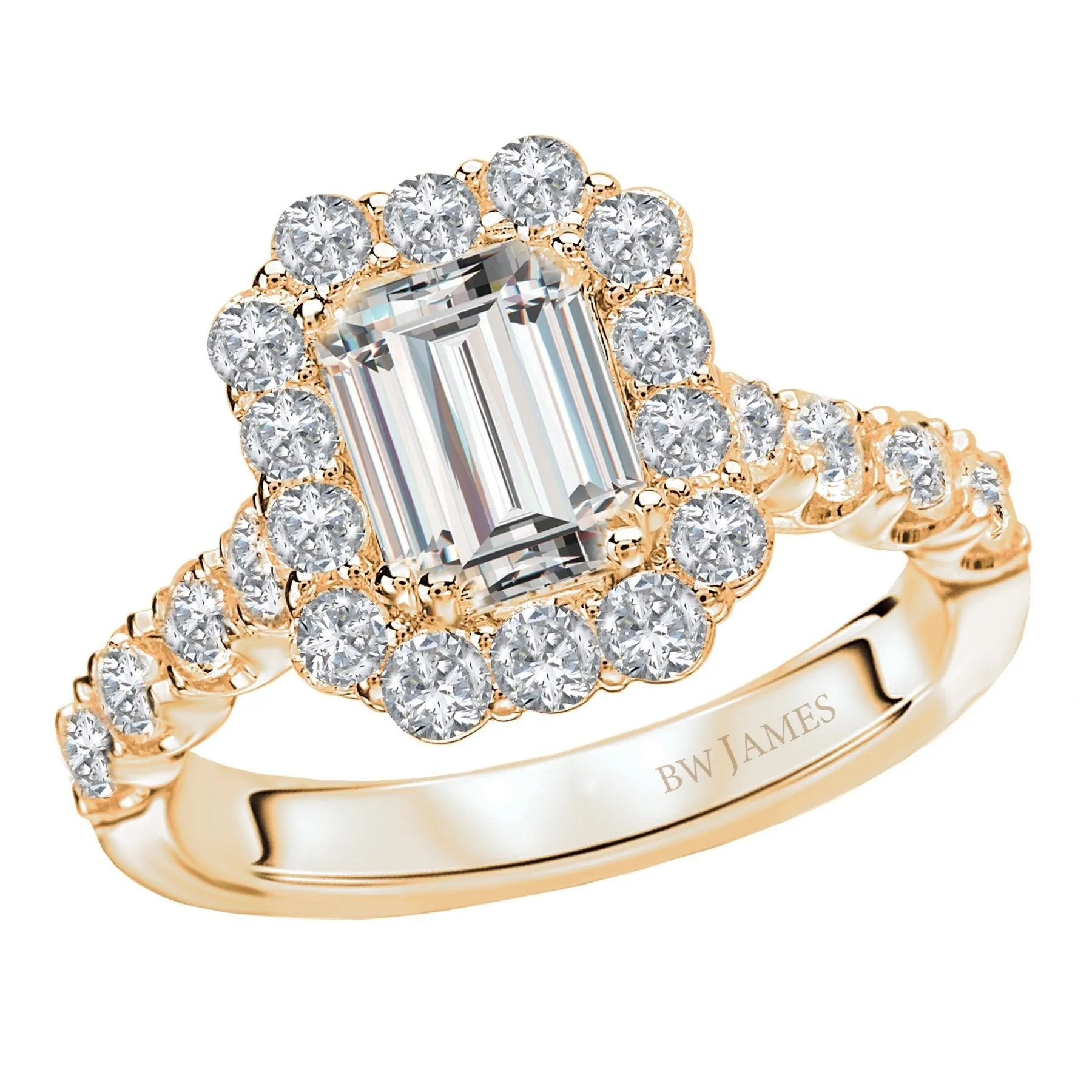 "The Brooklyn" Halo Semi-Mount Diamond Ring