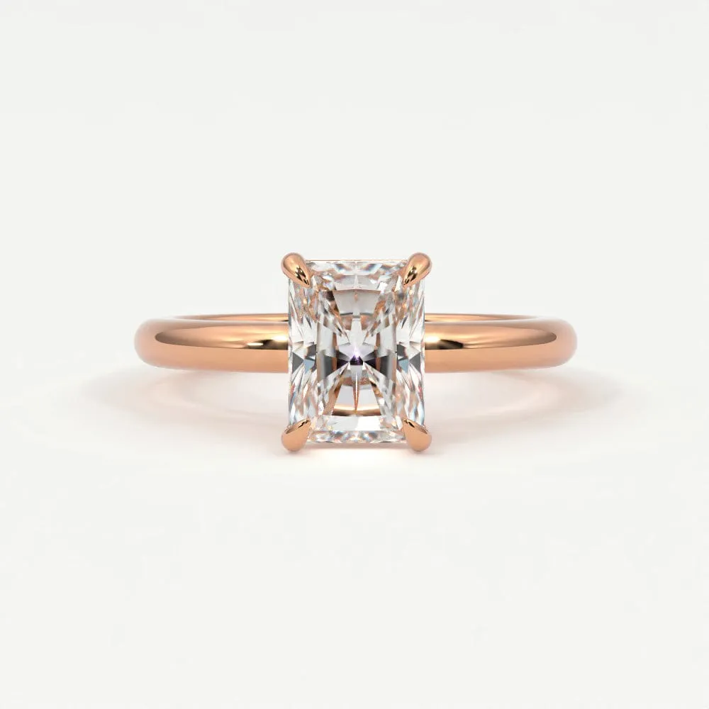 Radiant Cut Diamond Solitaire Band