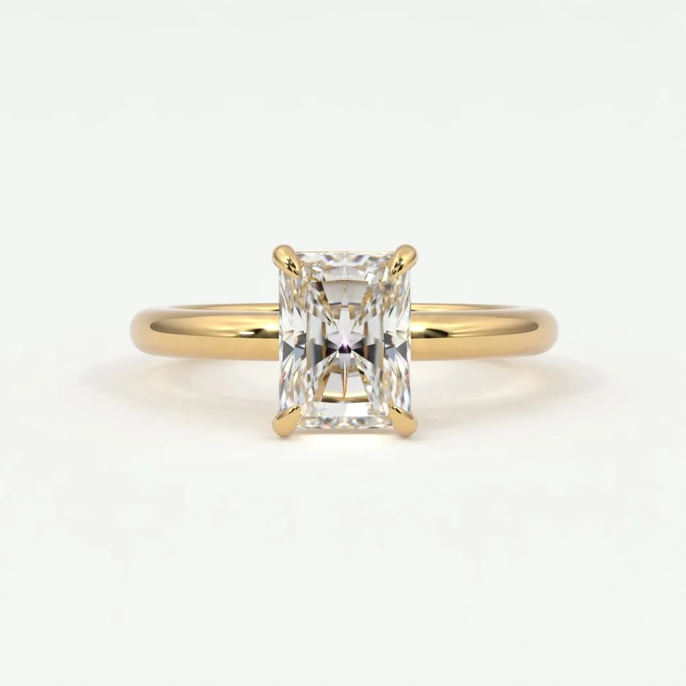 Radiant Cut Diamond Solitaire Band