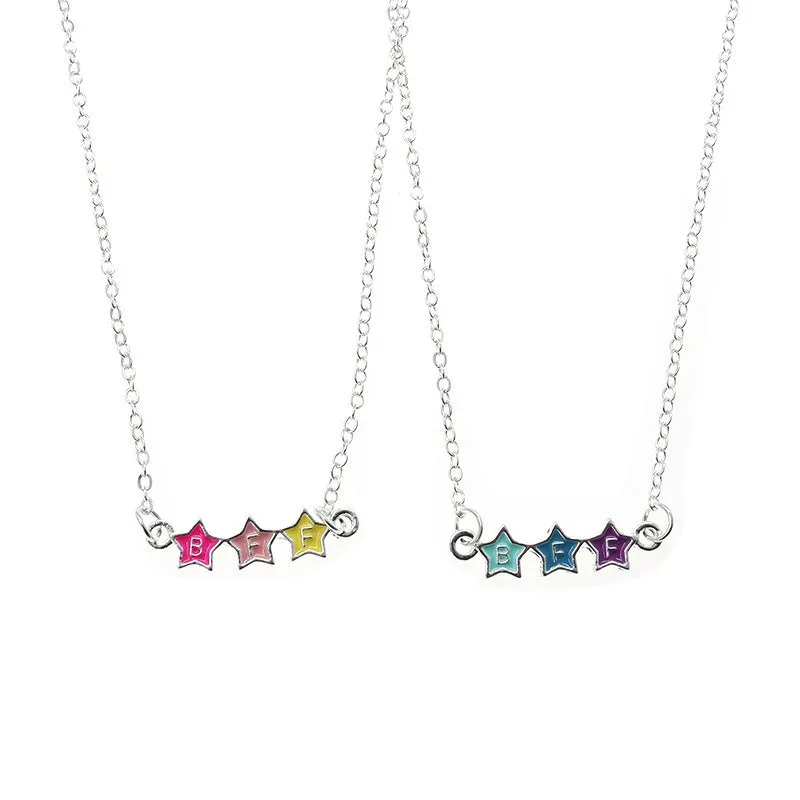 Rainbow Stars Necklaces 2 in 1