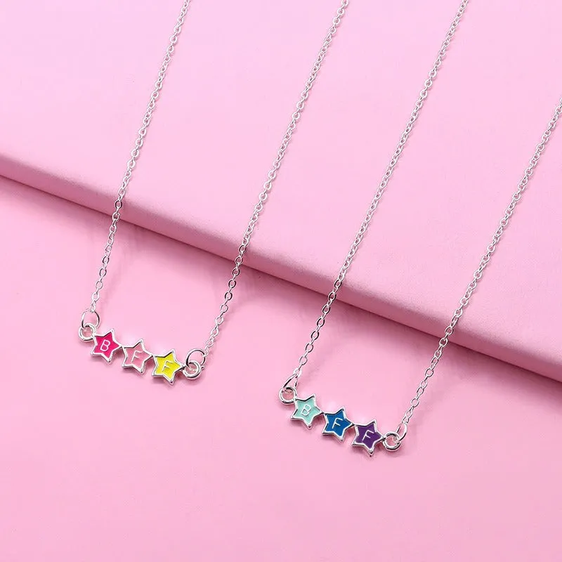 Rainbow Stars Necklaces 2 in 1