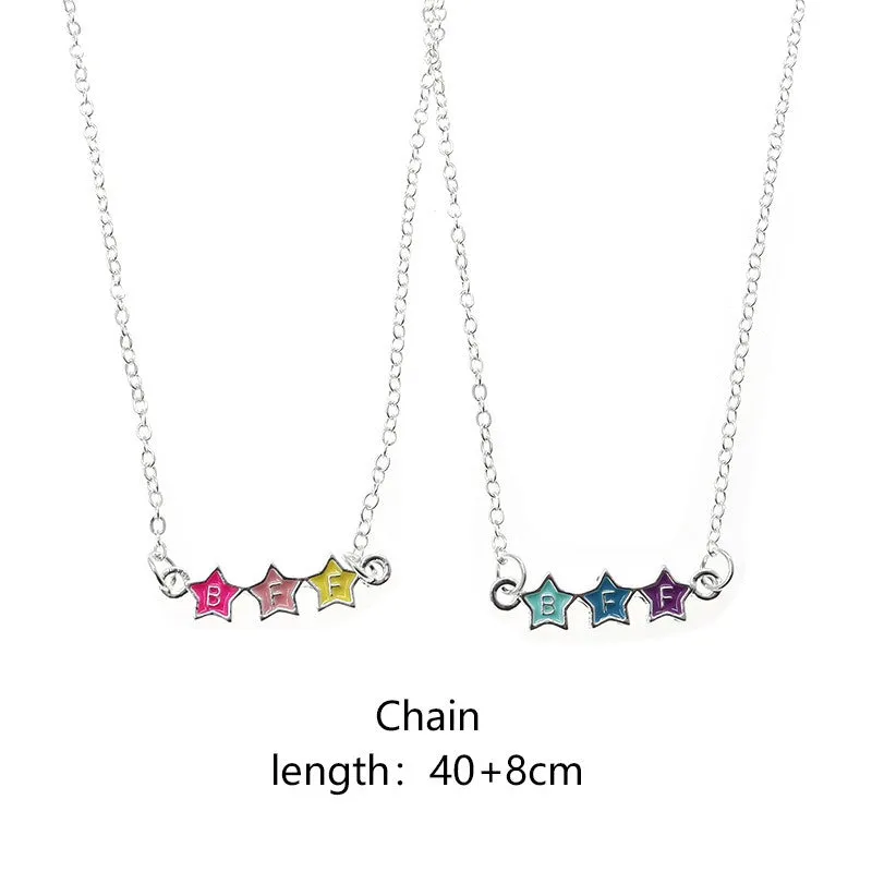 Rainbow Stars Necklaces 2 in 1