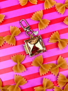 Ravioli Locket Keychain