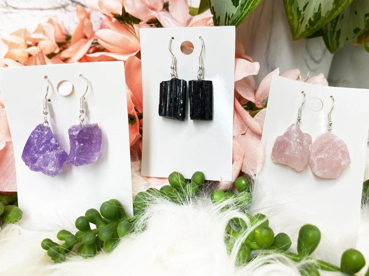 Raw Crystal Earrings