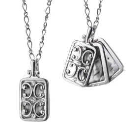 Rectangular Gate Locket with Sapphires