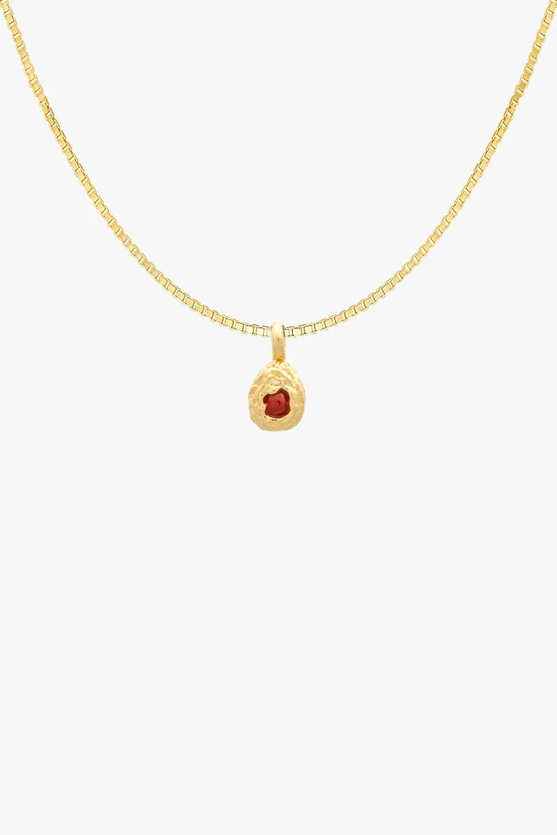 Red Planet Necklace Gold Plated