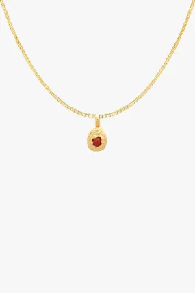 Red Planet Necklace Gold Plated