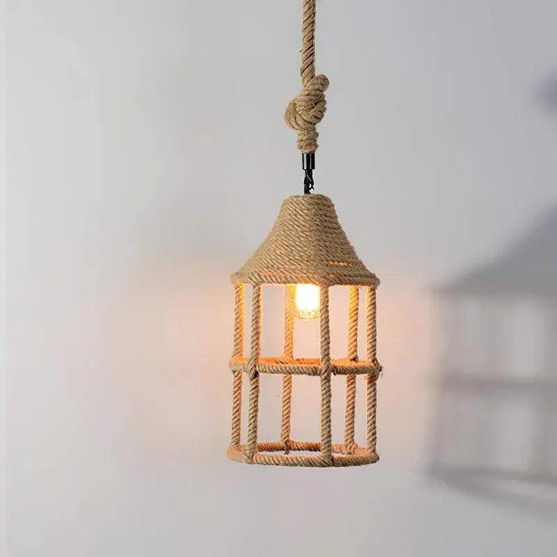 Retro Hemp Rope Exquisite Pendant Light