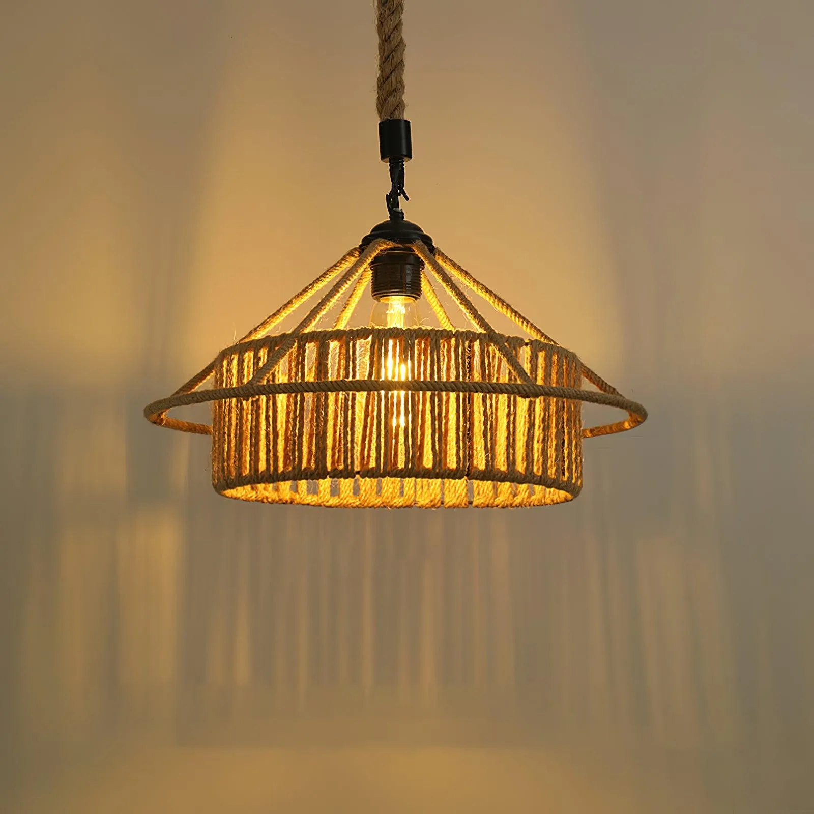 Retro Hemp Rope Exquisite Pendant Light