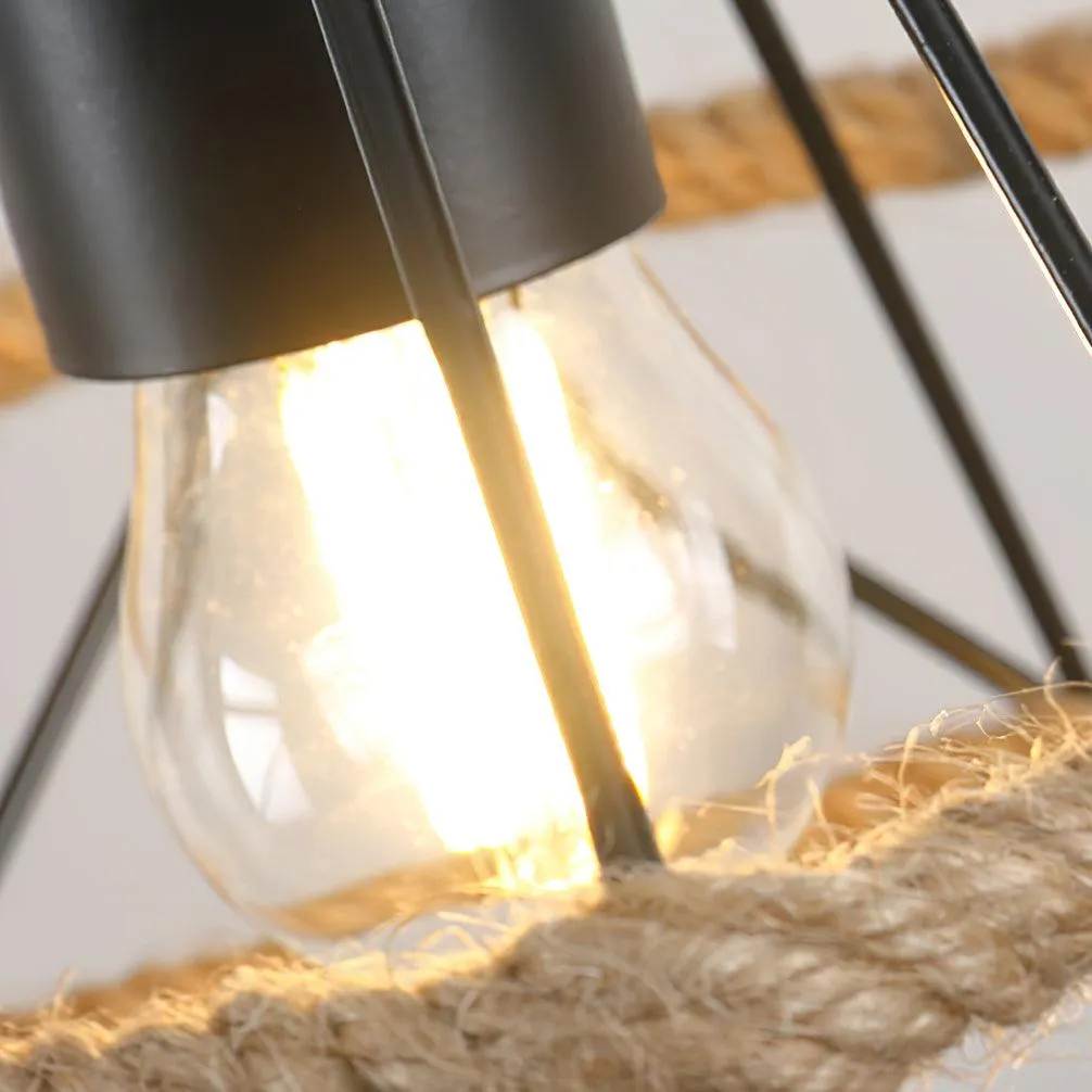 Retro Hemp Rope Exquisite Pendant Light