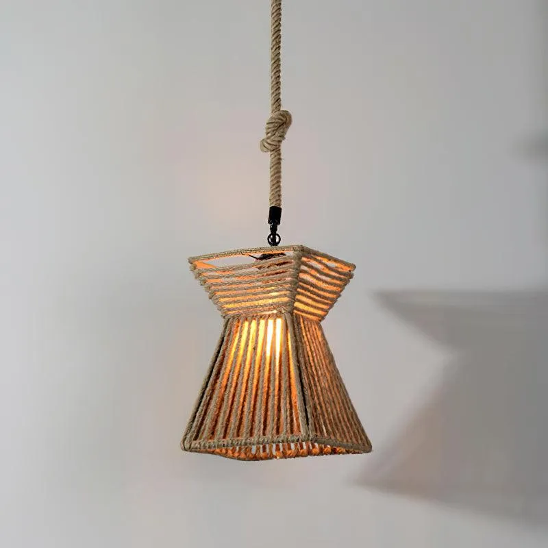 Retro Hemp Rope Exquisite Pendant Light