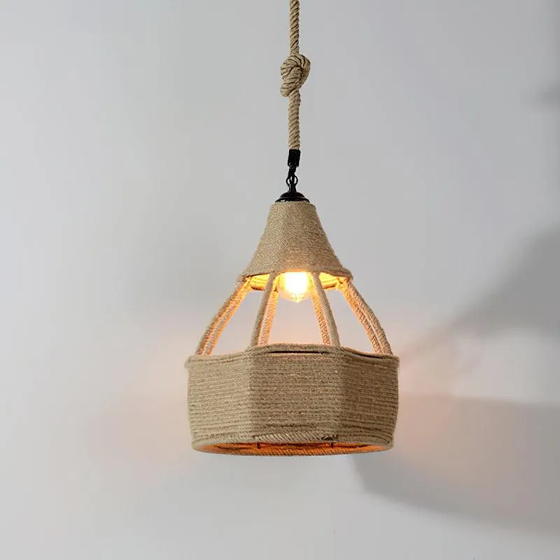 Retro Hemp Rope Exquisite Pendant Light