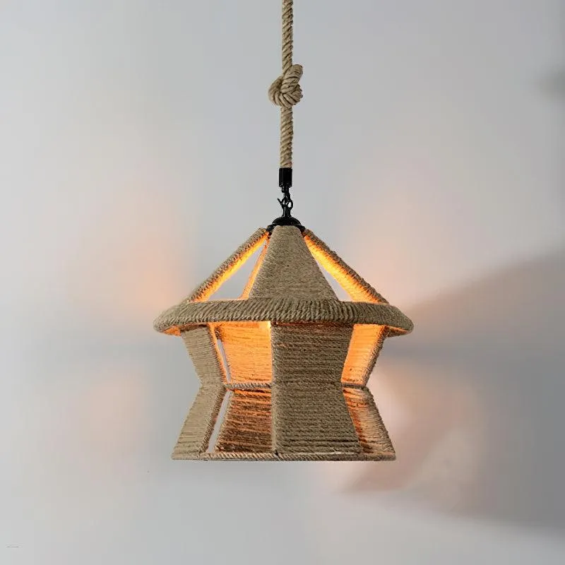 Retro Hemp Rope Exquisite Pendant Light