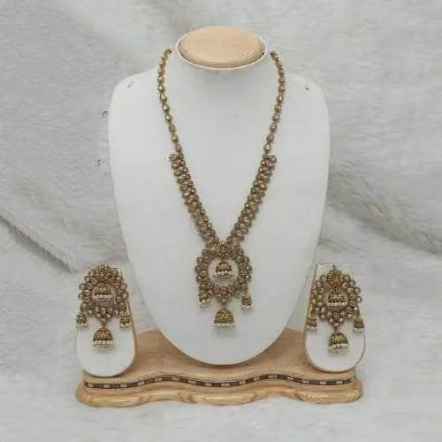 Reverse Ad Long Jumki And Necklace Set