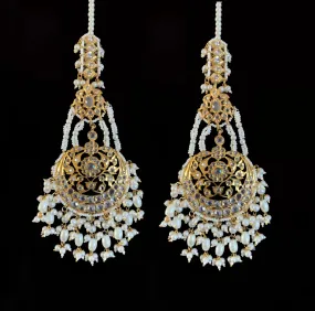 Romana pearls statement jhoomar earrings (SHIPS IN 4 WEEKS  )