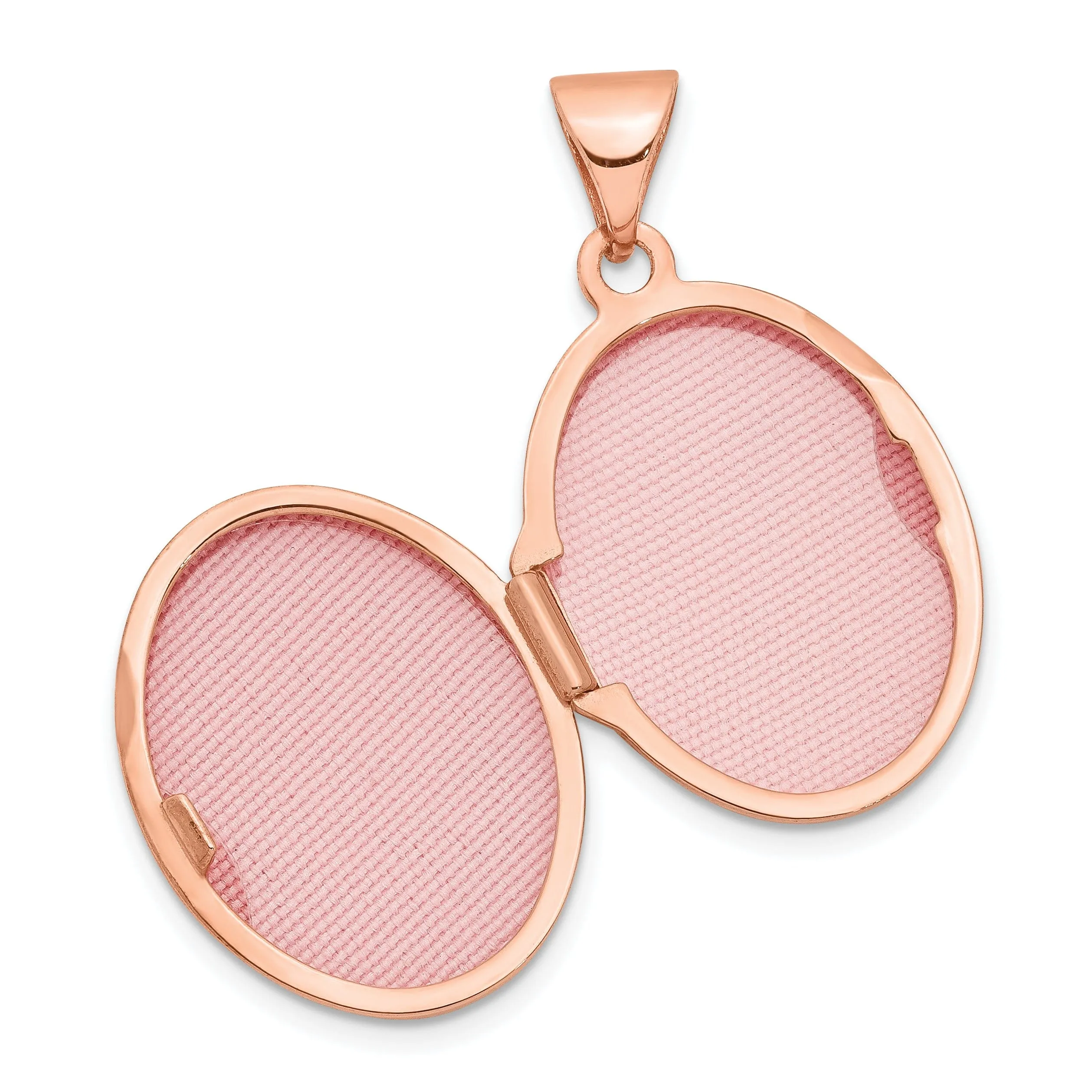 Rose Gold Scroll Oval Locket