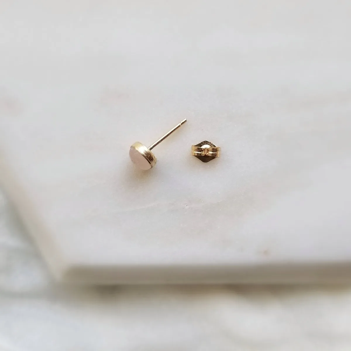 Rose Quartz studs