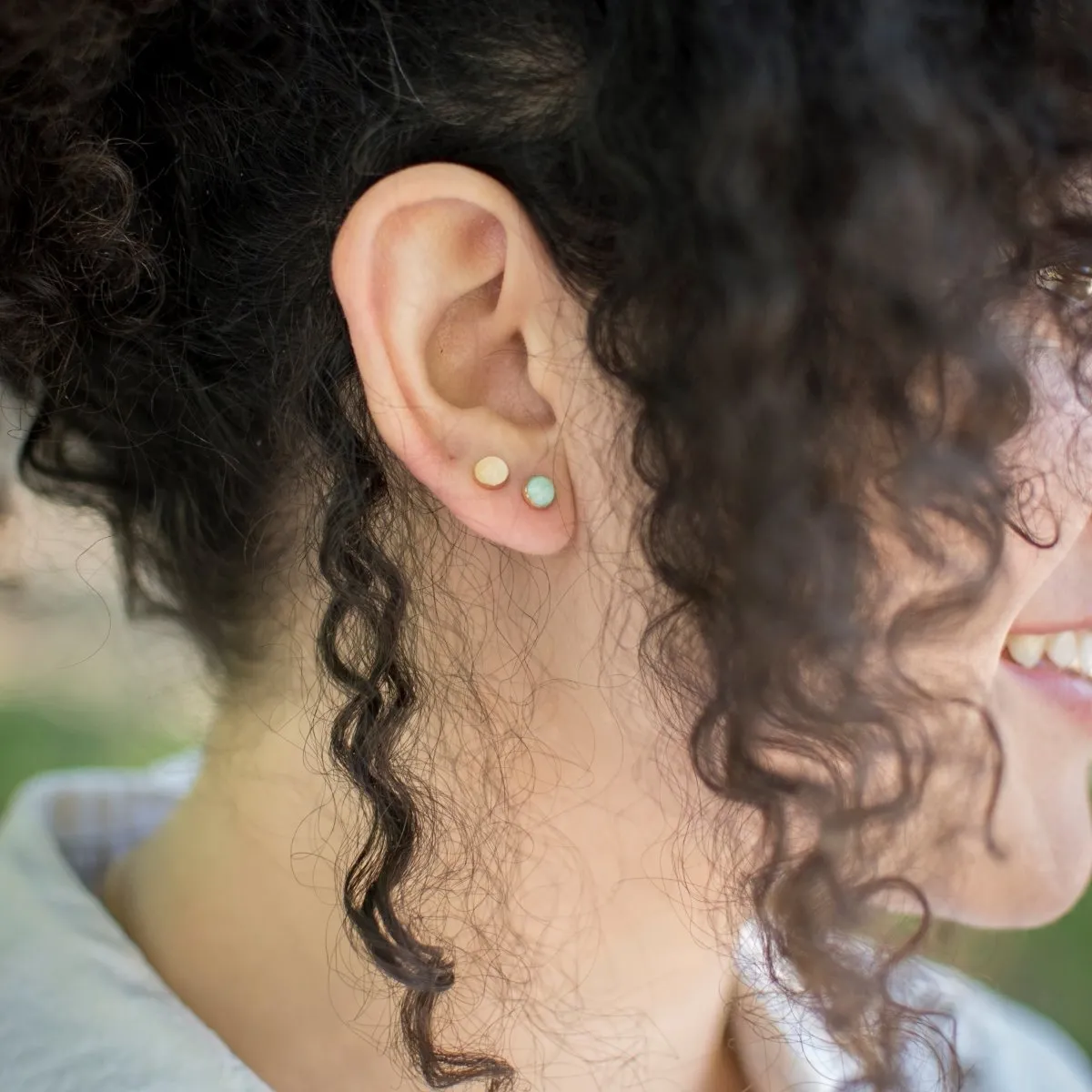 Rose Quartz studs