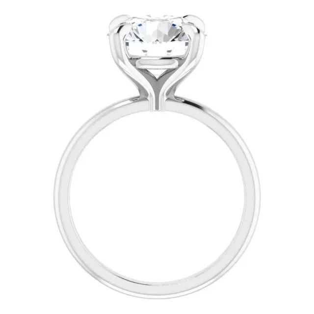 Round Moissanite Solitaire Engagement Ring