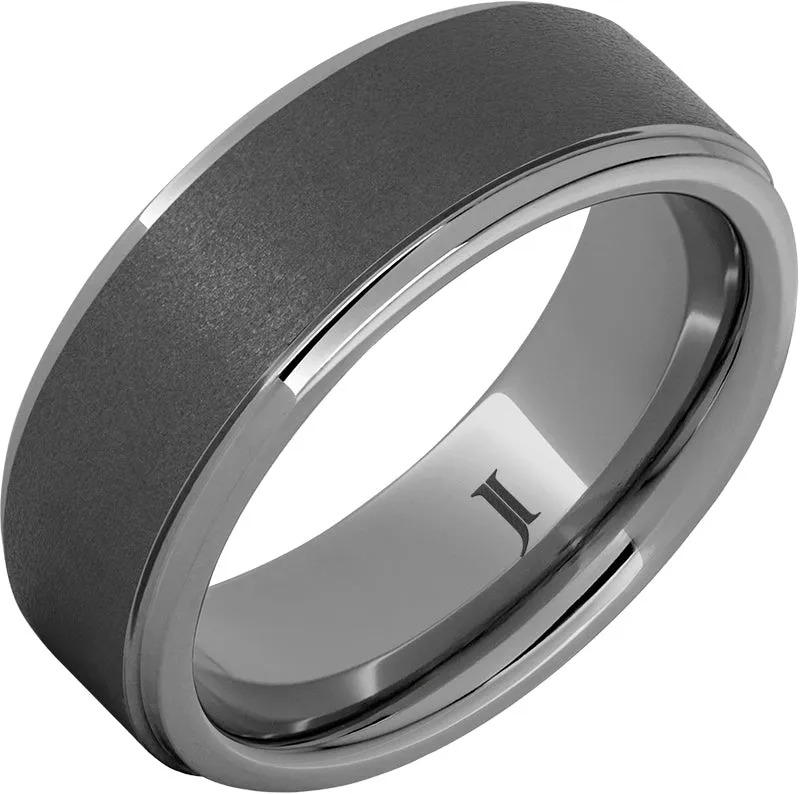 RUGGED TUNGSTEN MEN’S RING WITH SANDBLAST FINISH